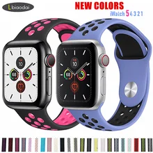 Силиконовый ремешок для Apple watch band 42 мм 38 мм iWatch 4 band 44 мм 40 мм браслет часы correa резиновый ремешок для часов Apple watch 4 3 2 1