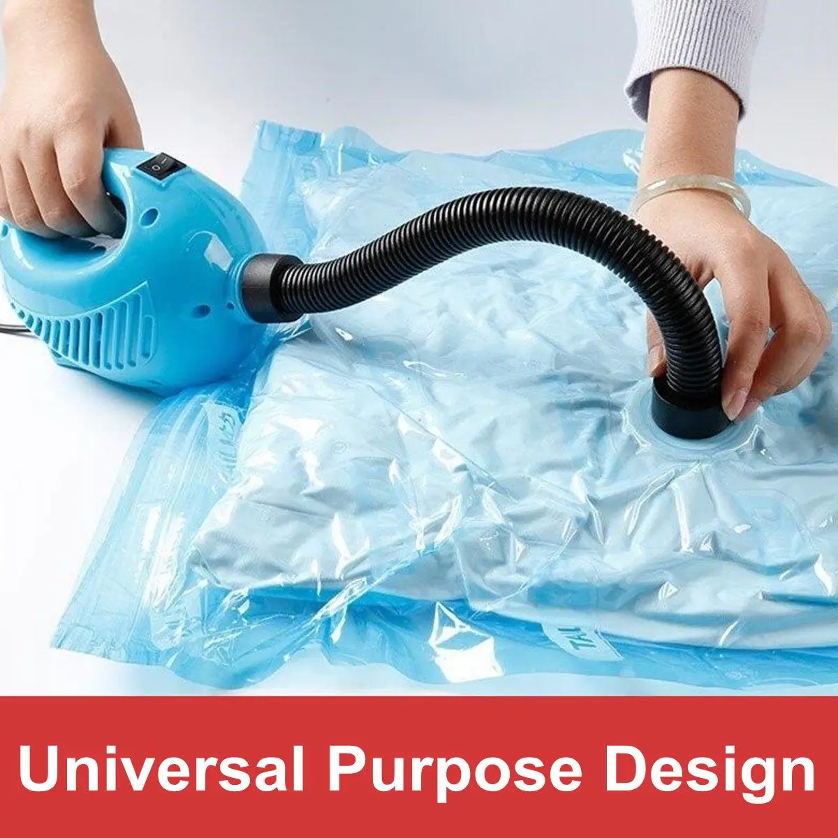 

200W Inflatable Pump Electric Air Pump Auto Inflatable Deflate Pumps Portable Quick Filling For Home Car Use With Exhaust Hose