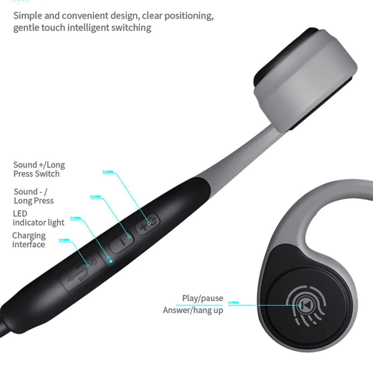 Наушники V9, Bluetooth 5,0, наушники с костной проводимостью, Беспроводные спортивные наушники, свободные руки, водонепроницаемые, PK Z8, беспроводные наушники