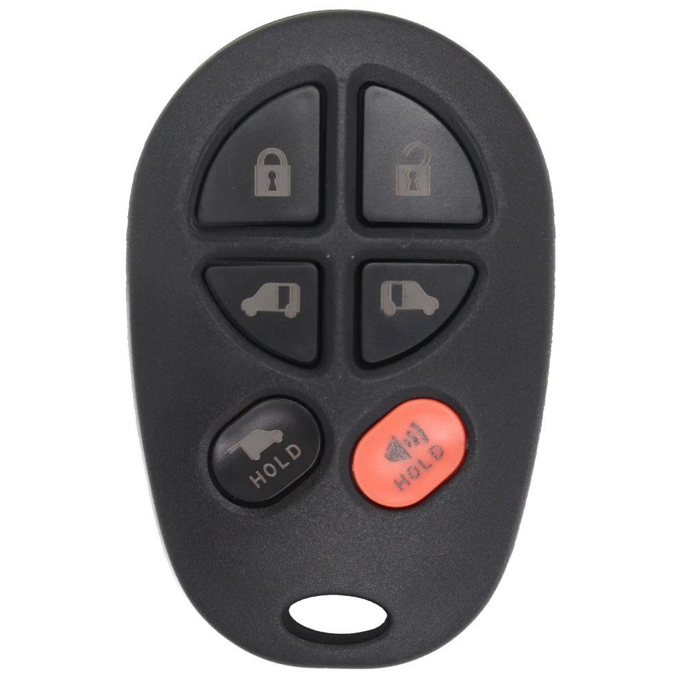 Keyecu Замена дистанционного ключа автомобиля Fob FCC ID: GQ43VT20T для TOYOTA Sienna 2004 2005 2006 2007 2008 2009 2010 2011 2012 2013 - Количество кнопок: 6 Buttons