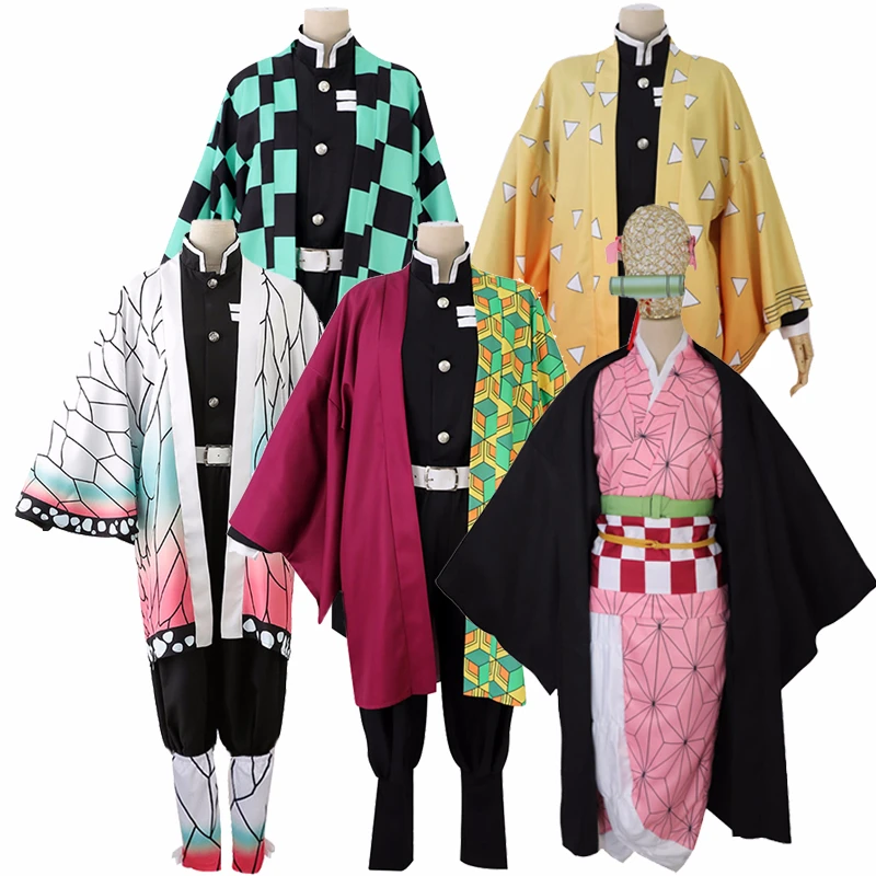 Uwowo аниме Kimetsu no Yaiba Demon Slayer карнавальный костюм Kamado Tanjirou Nezuko Agatsuma Zenitsu Tomioka
