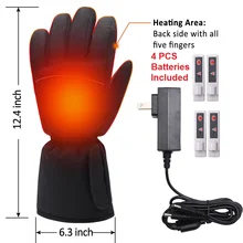 4 шт. батареи зимние грелки для рук, перчатки для велоспорта, мотоцикла, велосипеда, лыжные перчатки, электрические перчатки, перезаряжаемые батареи, перчатки с подогревом
