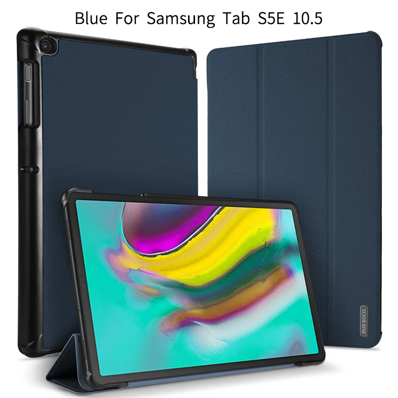 Флип-чехол для samsung TAB S4 10,5 SM-T830 SM-T835 S6 S5E 10,5 SPen держатель слот защитная Подставка Авто спящий чехол планшет сумка - Цвет: Blue-For Tab S5E