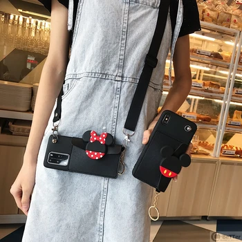 

For Huawei P40 pro case nova 6se soft slicone back cover P20/30pro cute coin bag shell P10plus mobile cover nova 5/7 pro+ strap