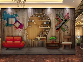 

[Self-Adhesive] 3D Bookrack WG236 Wall Paper mural Wall Print Decal Wall Murals Belly