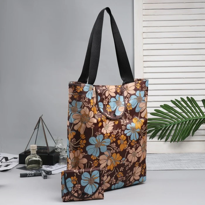 Сумка хозяйственная Весна трансформируется в кошелёк водонепроницаемая цвет