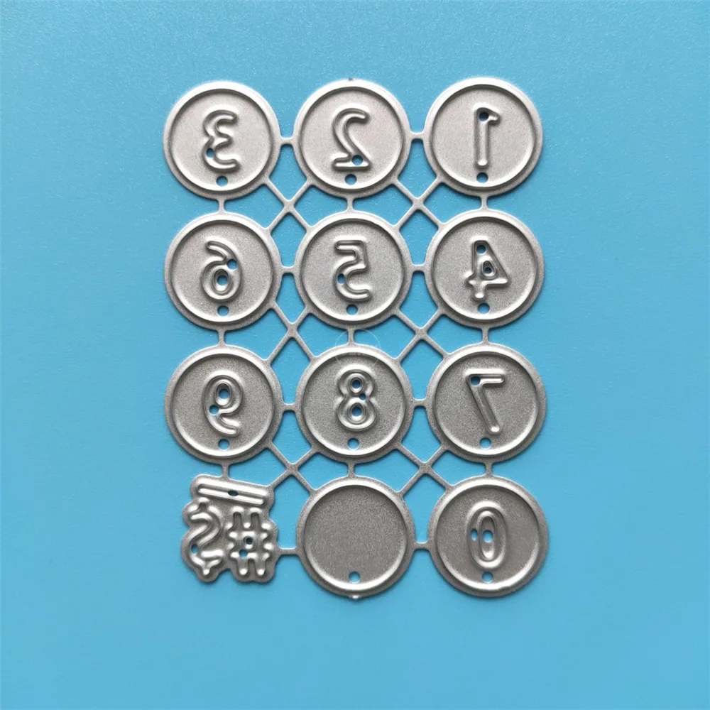 2021 New Round Numbers Metal Cutting Dies DIY Scrapbooking Embossing Paper Photo Frame Stamps Crafts Template Mould Stencils