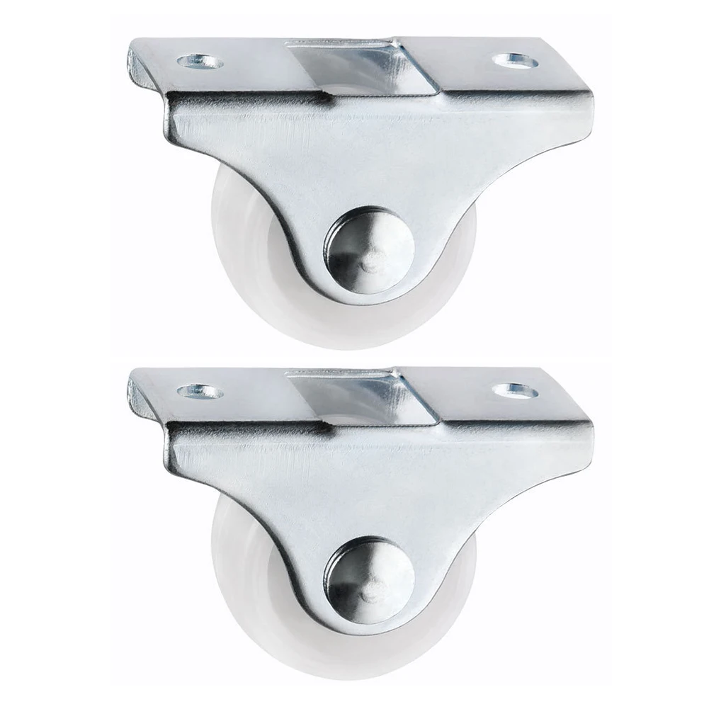 Caster Wheel 2 Pcs Shopping Cart Drawer Easy Install PP Flexible Move Fixed Replacement Rigid Directional Furniture Practical Metal Top Plate