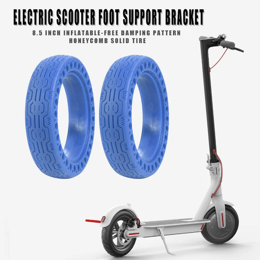 

2 PCS 5 colors Scooter tire Millet M365 electric scooter 8.5 Inch air-free and shock-absorbing honeycomb solid tire Sports #PYS