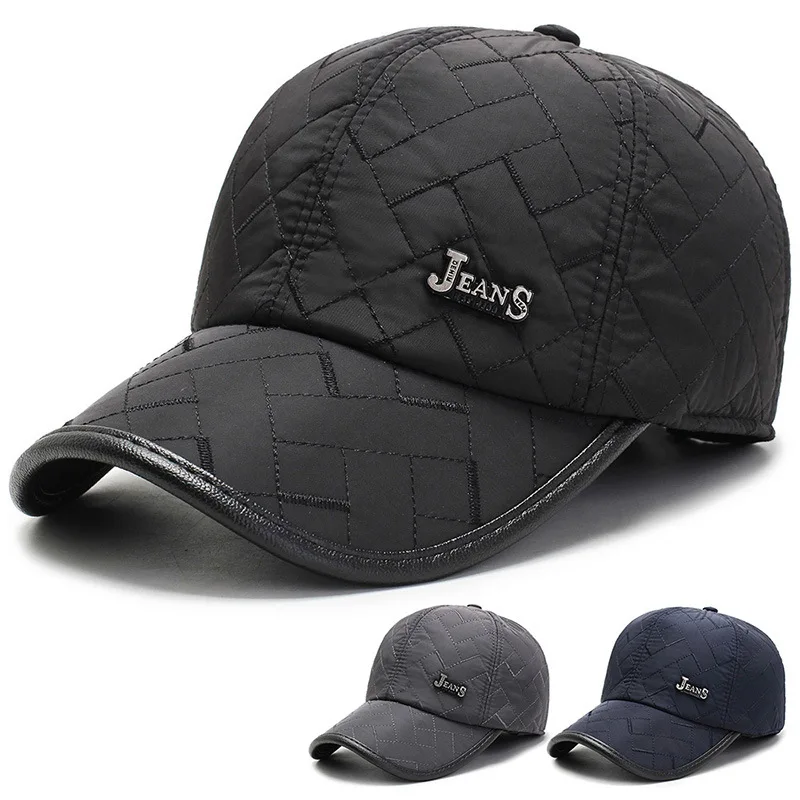 Осень и зима Новая повседневная спортивная бейсболка для улицы ветрозащитная холодная шляпа плюс бархатные толстые теплые шапки