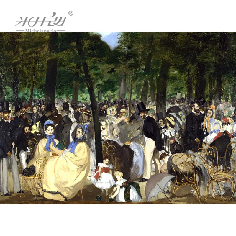 Michelangelo деревянные пазлы 500 1000 1500 шт Edouard Manet музыка в тюльериях садов Живопись Художественная развивающая игрушка