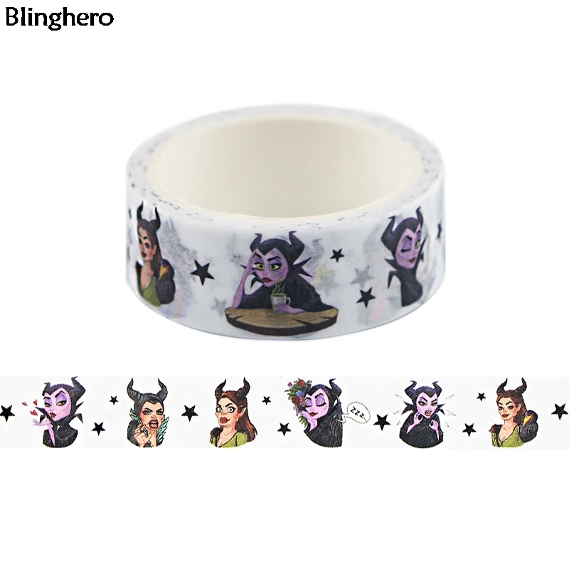 Blinghero Maleficent лента 15 мм X 5 м классная принцесса васи лента маскирующая лента клейкие ленты наклейки из бумаги васи канцелярская лента BH0477
