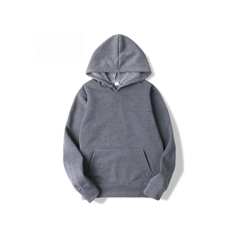 Long Sleeve Fashion Mens Hoodies Hip Hop Sweatshirt Men's Solid Color Pullover Hooded Tracksuit Male Autumn Winter Fleece Hoody