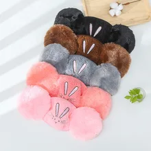 Модные зимние маски с мультяшным кроликом; зимние маски; ветрозащитные Теплые маски с ушками для лица и рта; детские накидки; Балаклава с аниме-героями мультфильмов; Маска K-pop