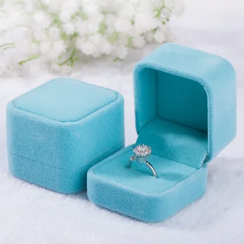 

1PC Velvet Jewelry Box Container Earrings Ring Necklace Bracelet Organizer Available Gift Packaging Boxes Jewelry Accessories