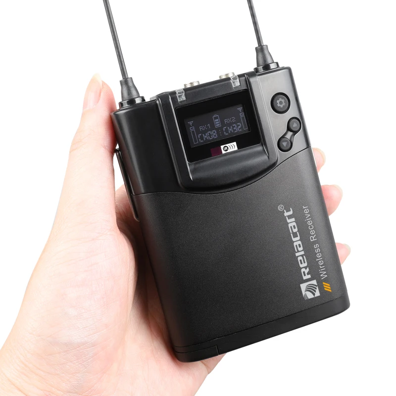 Беспроводная микрофонная система Relacart CR1 CR2 UHF передатчик приемник микрофон для
