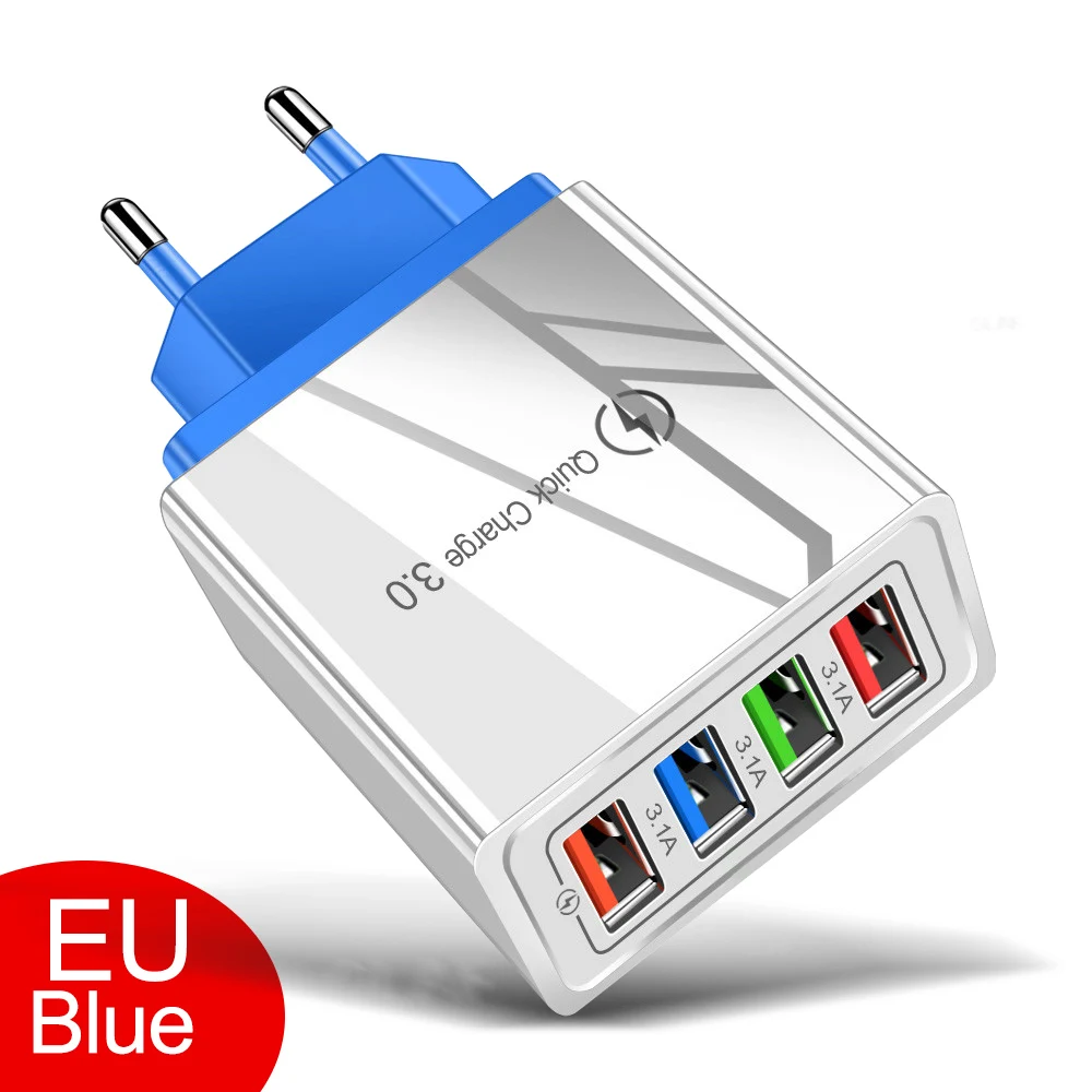 EU/US Plug USB Charger Quick Charge 3.0 For Phone Adapter for Huawei Mate 30 Tablet Portable Wall Mobile Charger Fast Charger