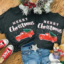 Рождественские одинаковые комплекты для семьи; футболки для папы, мамы и дочки; футболка для сына с короткими рукавами для взрослых и детей; одежда для малышей; унисекс