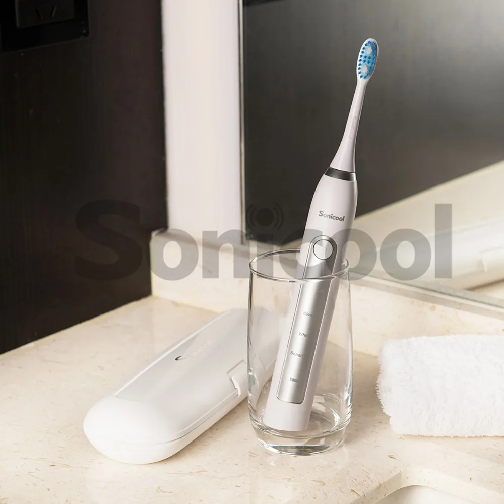 Sonicool 051B электрическая зубная щетка sonic USB перезаряжаемая ультра звуковая три режима зубные щетки с 4 шт DuPont насадки