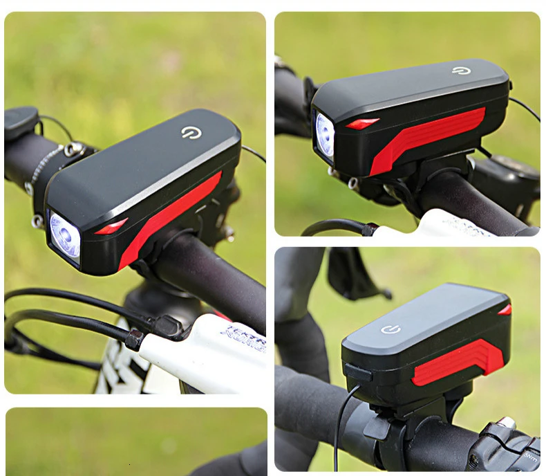 Top XC USHIO Bicycle Light Waterproof USB Rechargeable Bike Warning Flashlight 350 Lumen 140dB Bicycle Bell Bicycle accessories 17