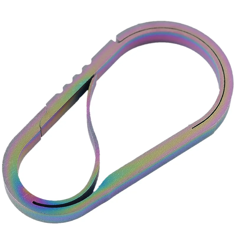 

Tc4 Titanium Alloy Edc Anti-Lost Key Chain Hook Hanging Keychain Tools Outdoor Camping Carabiner Keyring Hang Waist Car Key Ring