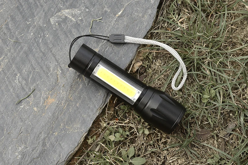Yunmai 1517 2000lm встроенный battery мини фонарик Q5 и Cob светодиодный зум Алюминиевый 4 режима фонарик перезаряжаемый фонарь