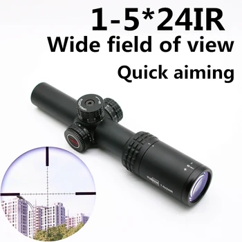 

1-5x24HD Riflescope Mil Dot Reticle Sight Rifle Scope Sniper Hunting Scopes Tactical Rifle Scope Airsoft Air Guns