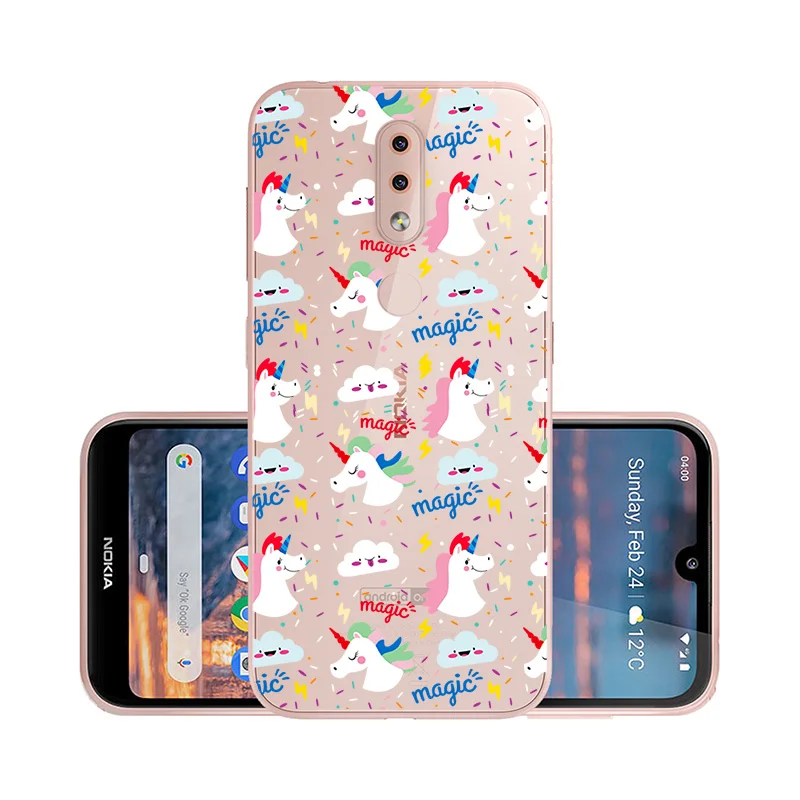 W018 Прозрачный чехол для nokia 4,2 3,2 2,2 чехол мягкий силиконовый DIY окрашенный Funda для nokia X71 чехол Coque Bumper nokia 3,2 nokia 4,2 - Цвет: W018