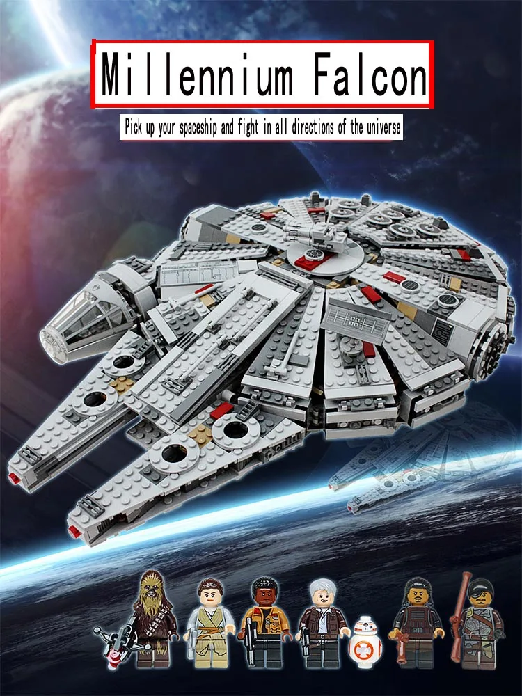 1381 шт. Звездный набор Wars серия, совместимая с Millennium 79211 Falcon Modelo bloques de conctcion Juguetes Para Ninos Regalo