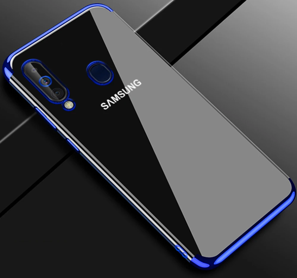 3D покрытие мягкий чехол для samsung Galaxy A10 A30 A40 A50 A70 A20 M20 A20E A10S A20S A50S прозрачный Antiknock TPU Защитный чехол бампер - Цвет: Синий