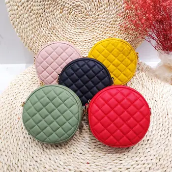 

The new spring and summer fragrance, small round bag, diamond-shaped lattice, chain bag, ladies' one-shoulder cross body bag