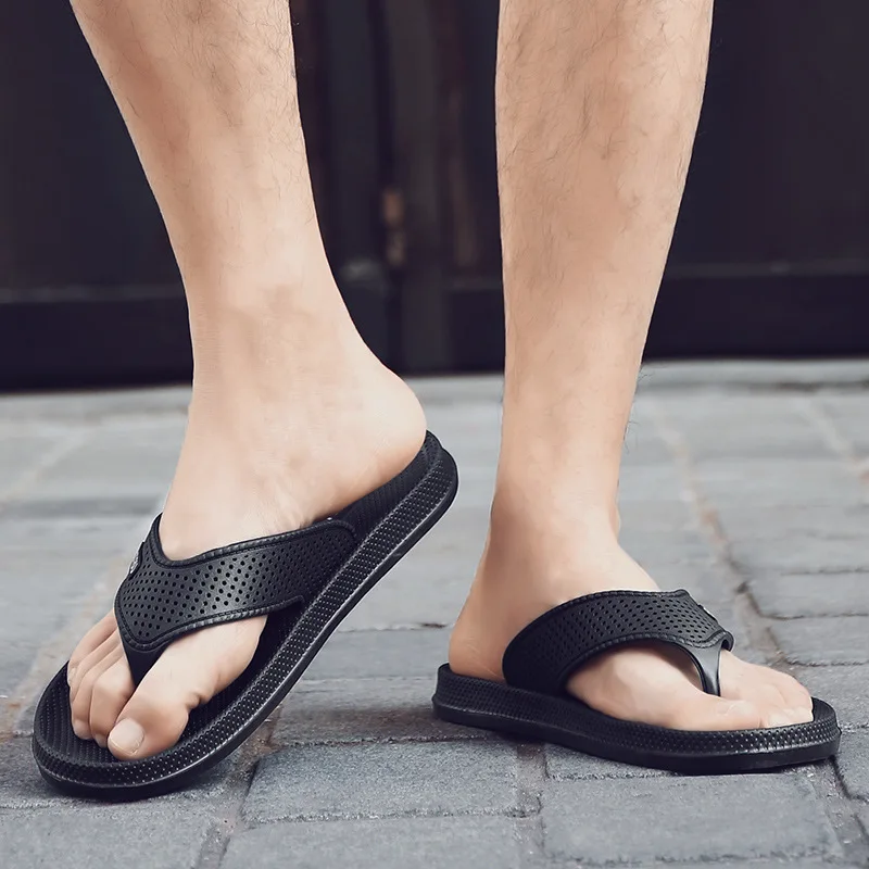 Г. AliExpress летние новые стильные Нескользящие мужские шлепанцы модные пляжные сандалии L806