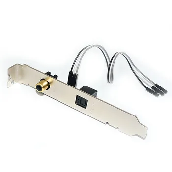 

SPDIF Optical and RCA Out Plate Cable Bracket Digital Audio Output Bracket