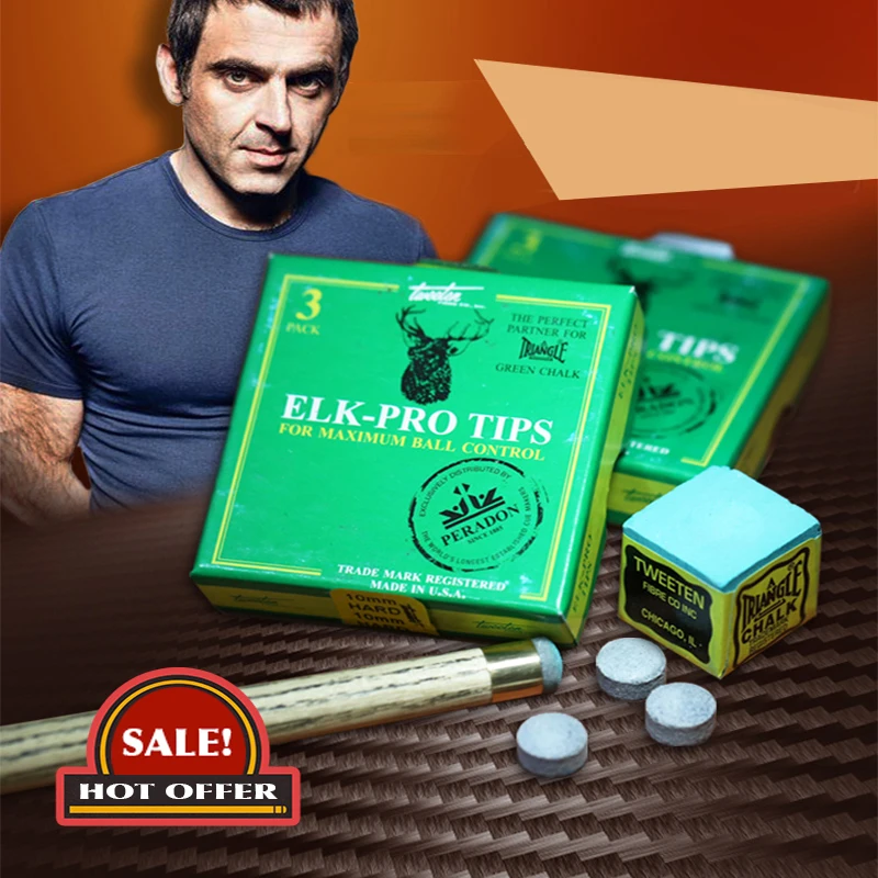 Ronnie O Sullivan Elk Pro Tips Professional Pool Cue Tips Billiards Accessories Several Options Moistureproof Optimal Tips Snooker Billiard Accessories Aliexpress