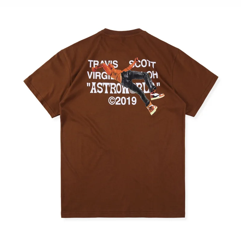 С изображением Трэвиса Скотта Astroworld Festival Run Tie футболка цветная T Мужская и женская 1:1 лучшее качество ASTROWORLD с изображением Трэвиса Скотта футболки - Цвет: 10