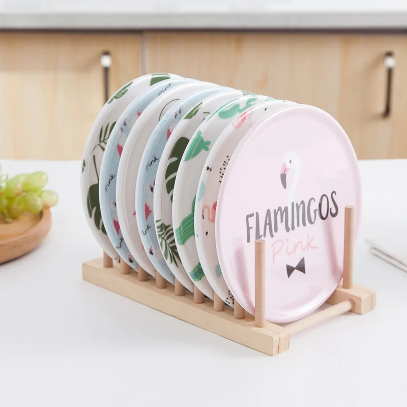 

Non-slip Coffee Cup Coaster Home Decor Insulation Pad Melamine Imitation Porcelain Mat Tableware Protector Round Mug Coaster Mat