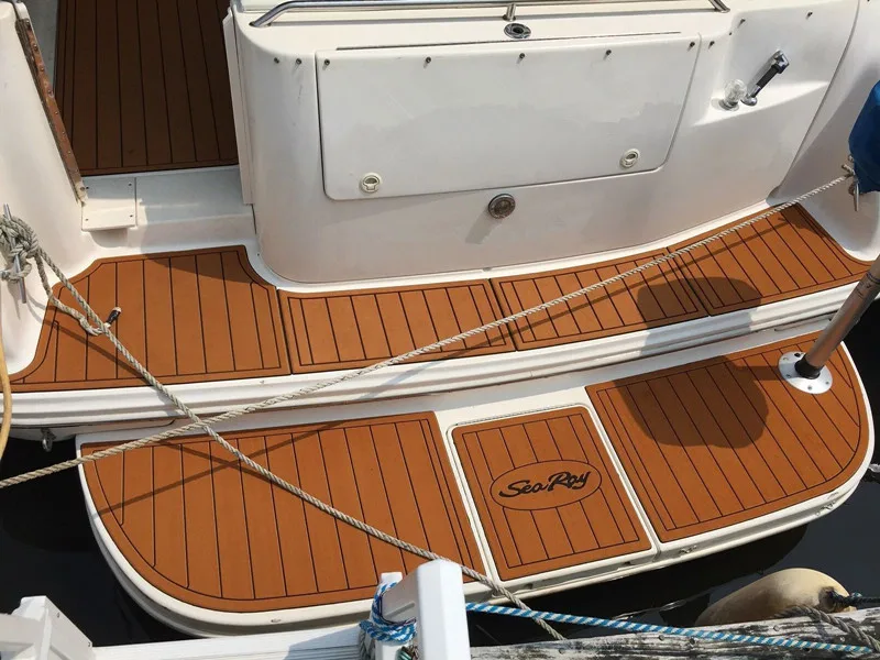 1995-1999 Sea Ray Sundancer 330 лодка Плавающая Платформа и кабина EVA Тиковый настил коврик