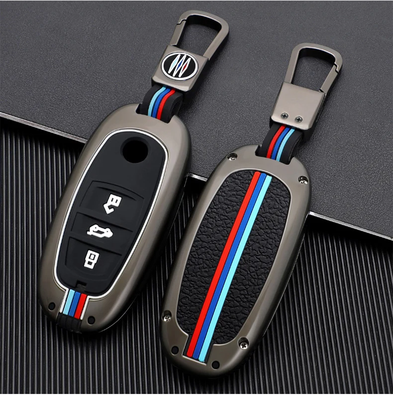 Nuovo supporto di copertura chiave dell'automobile in lega di zinco di alta qualità per Volkswagen VW Touareg 3 pulsanti Fob accessori senza chiave - Hfa19237dd6894b128861cc1e7fb19411t
