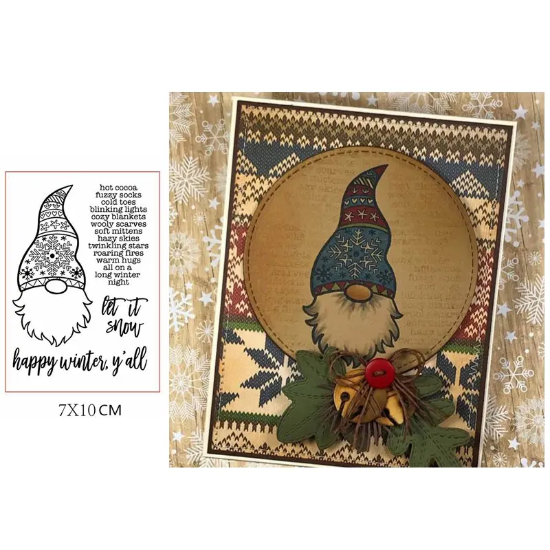 

Clear Silicone Stamps Christmas Happy Winter Y'all Letter Santa Hat DIY Stamps Scrapbooking Cards Craft Embossing Paper New 2019