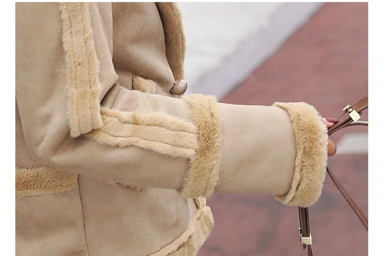 Женская бархатная свободная короткая куртка зимняя короткая Корейская меховая женская куртка из хлопка