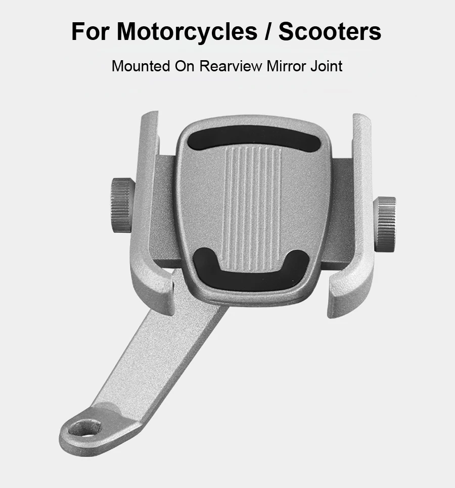 Aluminum Alloy Bike Mobile Phone Holder Adjustable Bicycle Phone Stand Non-slip Cycling Scooter Motorcycle Holder Bike Accessori