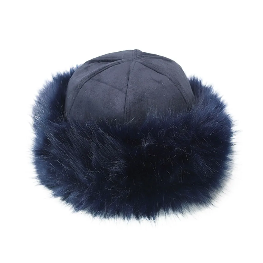 Шапка бини модная женская зимняя монгольская шапка однотонные плотные теплые однотонные наушники шерстяная зимняя шапка