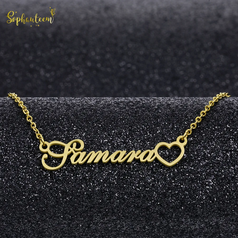 

Custom Necklace Butterfly Heart Shape Personalized Name Plate Necklace Gift for Women Letter Pendant Necklace Islamic Jewelry