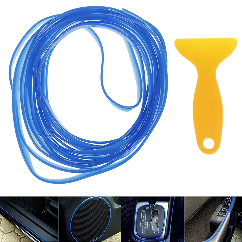 Universal Cars Accessories Exterior Decoration Strips Molding Trim Dashboard Door 5m Car Styling Interior Edge Light Strip | Автомобили и
