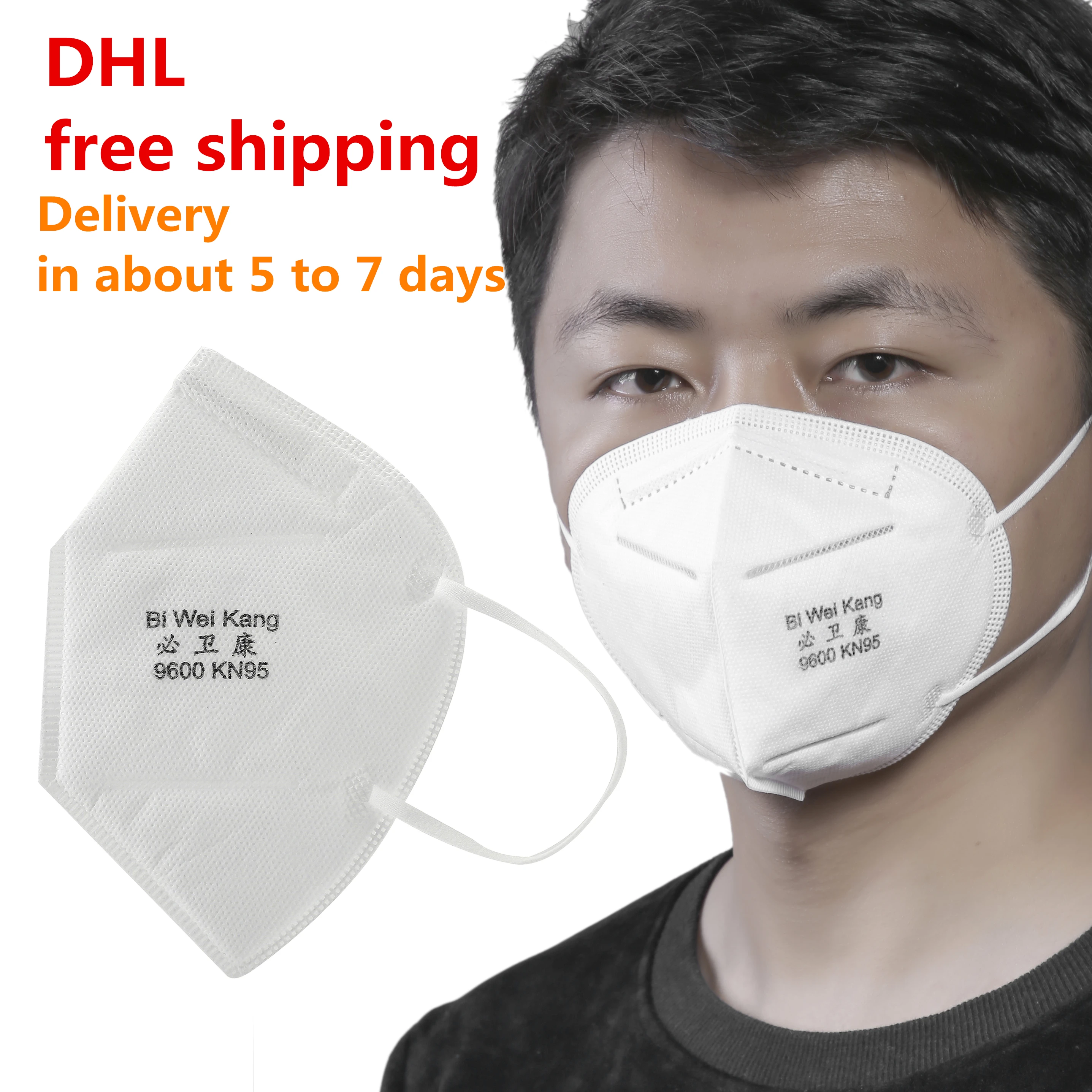 

10 Pcs Non-Respiratory Valve Ear-Worn KN95 N95 Mask Anti-Fog Pm2.5