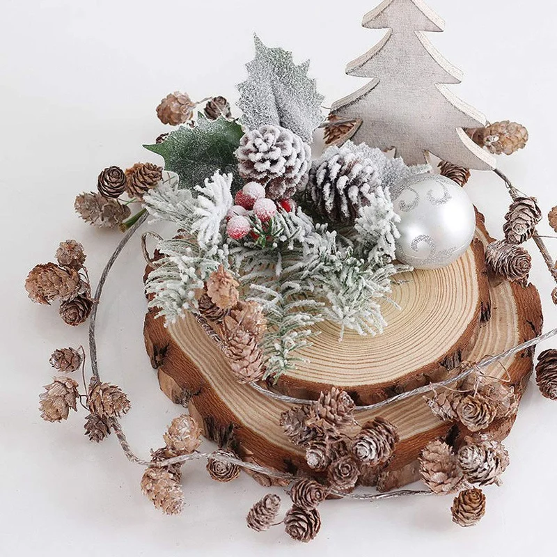 

200 Pieces Thanksgiving Rustic Mini Brown Pine Cones in Bulk - Christmas Natural Pine Cones Ornaments for Home Decoration,Fall a