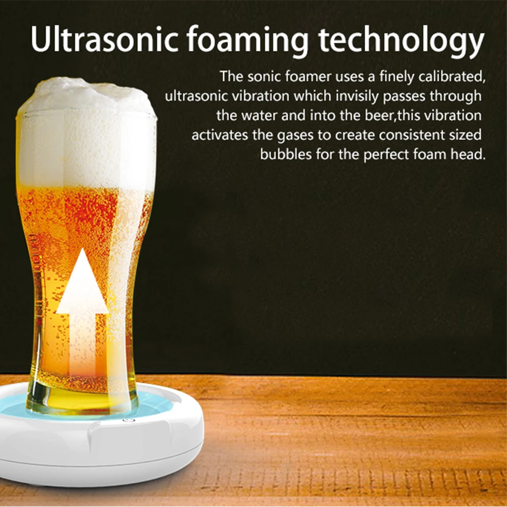 Ultrasonic Portable For Drinks Electric Tool High Speed Beer Foamer Bottled Gadgets Party Taste Better Making Kitchen Bubbler