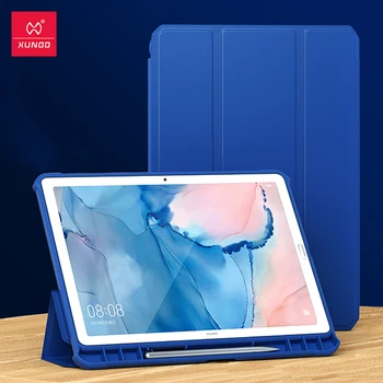 

Xundd Case For Huawei Mediapad M6 Case 10.8 8.4 Glass Vegan Leather Protective Tablet Cover Shockproof Shell Golve Smart Trifold