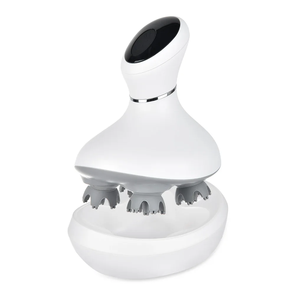 

Electric Head Massage Device Silicone massage heads 3D Stereo Stress Relax Head Massager Prevent Hair Loss Kneading Vibrating
