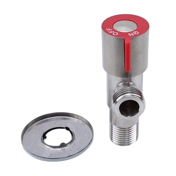 

Stainless Steel Triangle Valve Hot Cold Water One Into One Out Thickened Explosion Proof Water Heater Water Stop